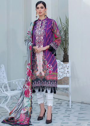 Teardrop - 2PC Print Embroidered Lawn Suit