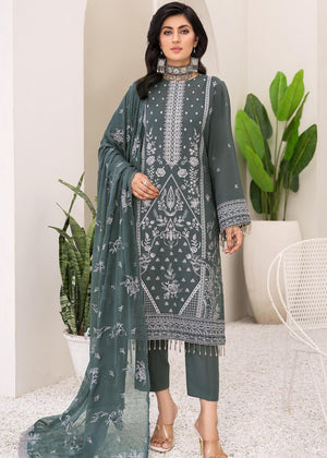 M-15 : Unstitched Embroidered Slub Karandi 3PC