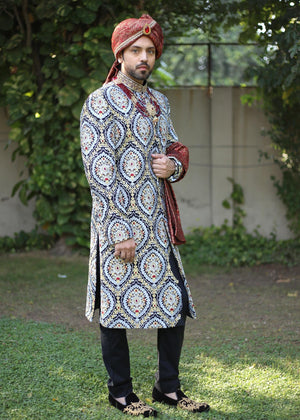 Groom Multicolor Luxury Sherwani OC-34