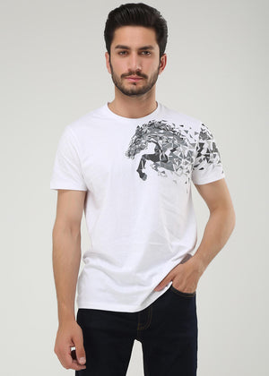 Geometric Horse Print T-shirt