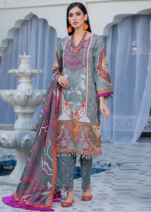 Brontide - 3PC Print Embroidered Lawn Suit