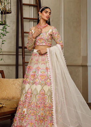 Organza Embroidered Blouse With Lehenga - 8578.1