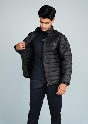 Pixel black insulated puffer gilet