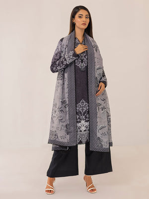 3pc Unstitched - Silk Lawn Printed Suit With Textured Lawn Digital Printed Dupatta