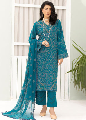 Sarang S-25 : Embroidered Slub Karandi