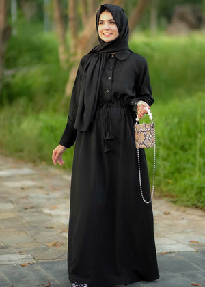 Elegant Maxi Abaya (Black)