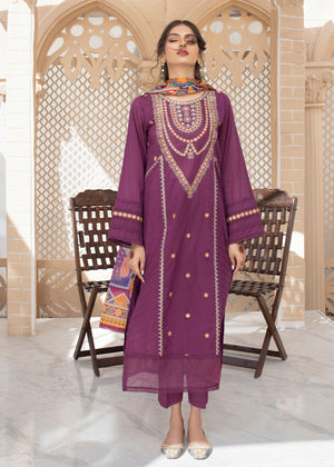 Mahjabeen 3pc Embroidered