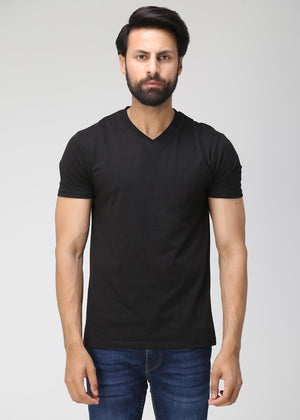 Plain V-neck T-shirt
