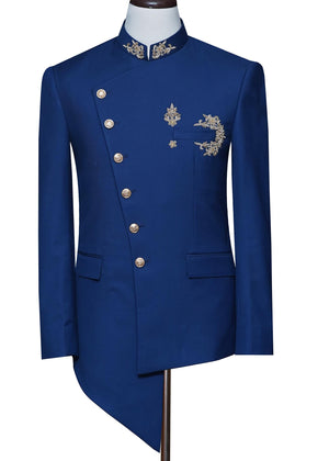 Groom Angrakha Blue Prince Coat OC-15