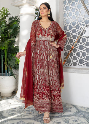 Manahils - kurti-105-Maroon