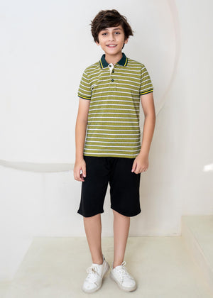 Jacquard Striper Polo - Kidswear