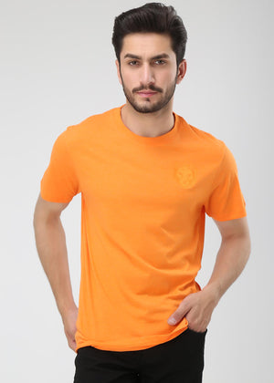 Basic Round Neck T-shirt-Orange BB02371