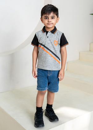CG Boys Grey Polo T-Shirt - Kidswear