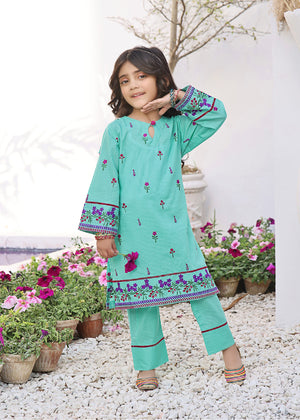 Turquosie Emb 2 Pc Girls