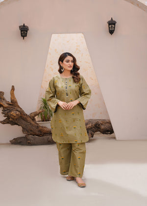 Oobi-2pc stitched embroidered kurti