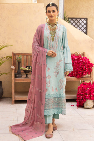 TA-02 : Unstitched Embroidered Slub Karandi 3PC