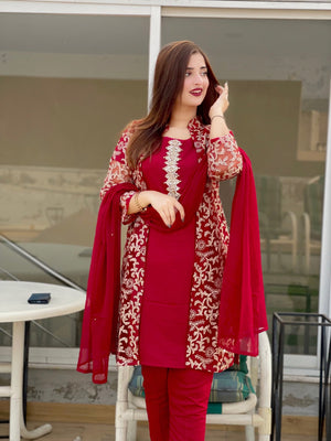 RANG MEHAL COAT RED