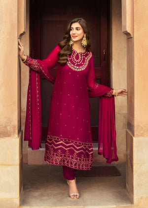 AIZA - Merakish luxury chiffon 3pc suit