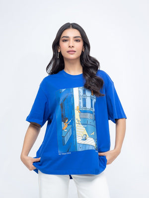Relaxed Fit Crew Neck Graphic Tee - FWTGT23-014