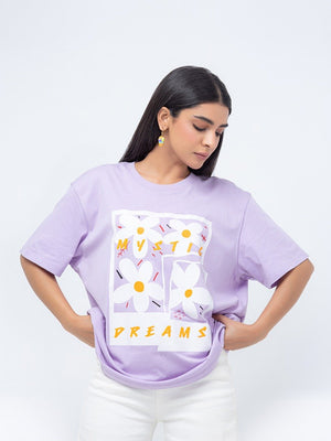 Relaxed Fit Crew Neck Graphic Tee - FWTGT23-011
