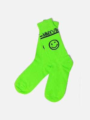 Neon Green Crew Sock - FAMSO21-047