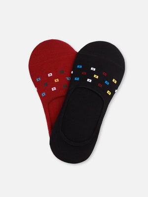 Pack Of 2 Multi No-Show Socks - FAMSO22-022