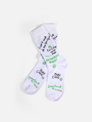 White Crew Sock - FAMSO21-065