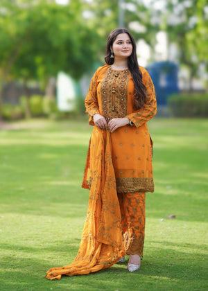 ZAMDA CHIFFON MUSTARD