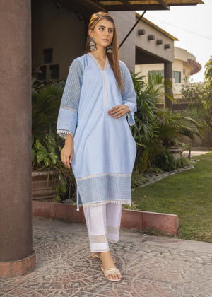 Sky Blue Chikankari Kurta