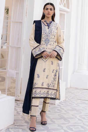 SA-08 : Unstitched Embroidered Dhanak 3PC