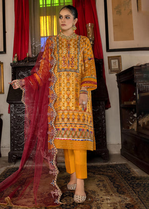 Embroidered Jacquard Suit-2516