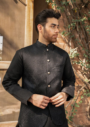 Black Embroidered Waistcoat