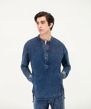 Men's Denim Tunic Shirt