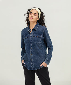 Women's Denim Button Down Shirt