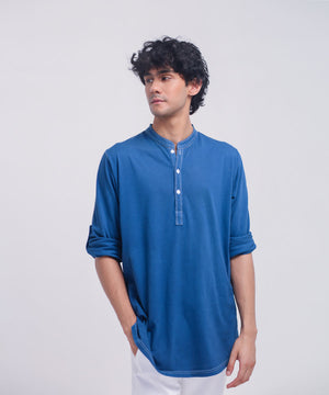 Men's Stone Wash Tunic Shirt