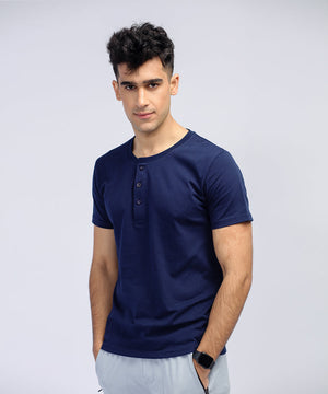 Men's Basic Henley Tee