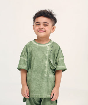 Boys' Oversized Stone Wash Tee