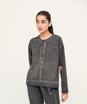 Women's Stone Wash Henley