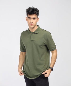 Men's Snap Button Polo Shirt