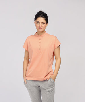 Women's Basic Henley Tee