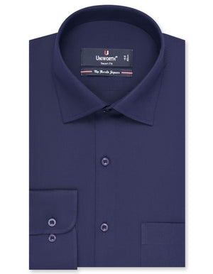 Plain Navy Tailored Smart Fit Shirt  FS1314-6SF