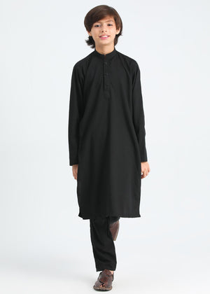 Crow Black Kurta Trouser Kids