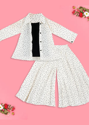 Qoas-e-Qazah  Polka Dots - 3 Piece Outfit