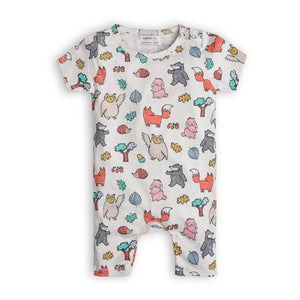 Boys Woodland Print Romper