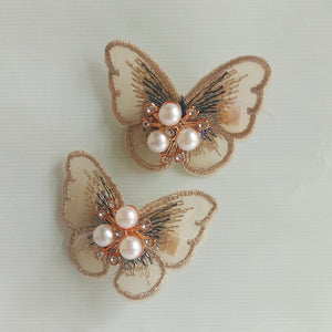 Cute Pearl Butterfly Hair Clip