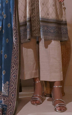 Women Beige Khaddar Trouser - OWKSP-2209013-A