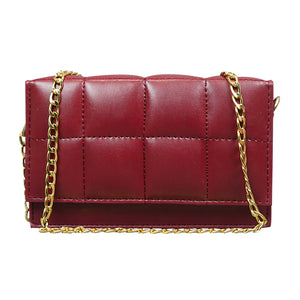 QUILTED SQUARE MAROON