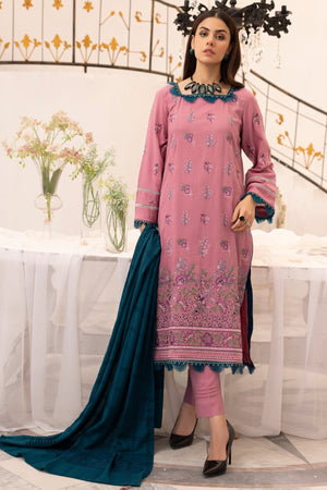 SA-05 : Unstitched Embroidered Dhanak 3PC