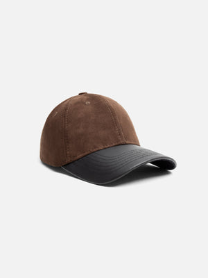 Brown Suede Cap - FAC23-061