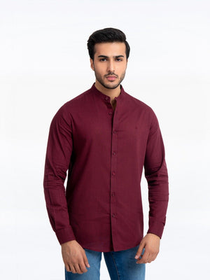 Regular Fit Band Collar Shirt - FMTS23-31993